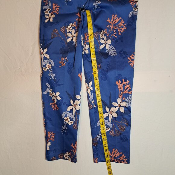 NWT Liz Claiborne Emma Ankle Length‎ Pants Mid Rise Floral Size 4 - Picture 10 of 11